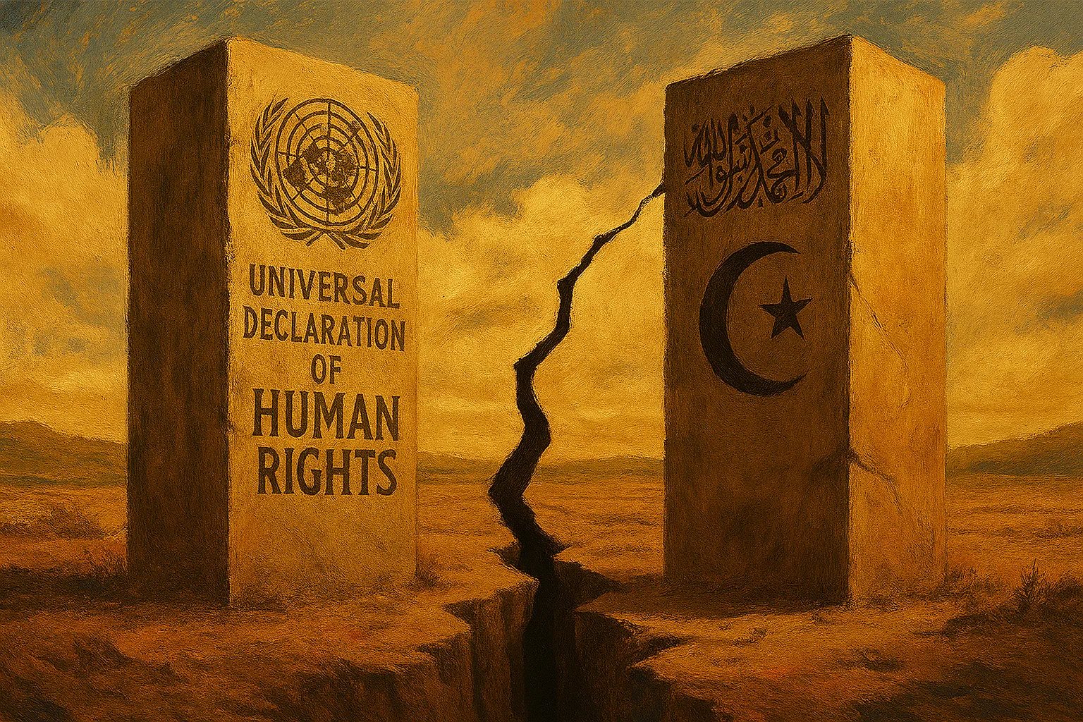 Universal vs conditional human rights conflict