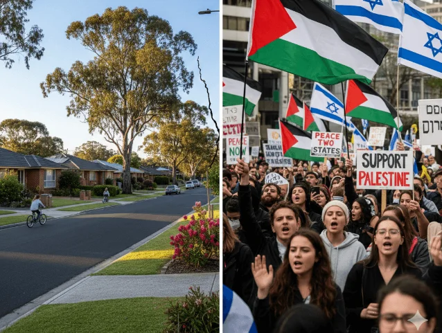 Political division in Australia over Palestine.