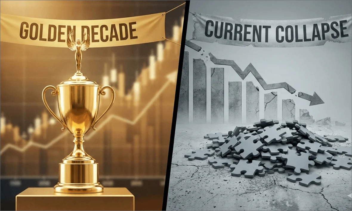 Birmingham’s transition from a promised “Golden Decade” to administrative decay. 